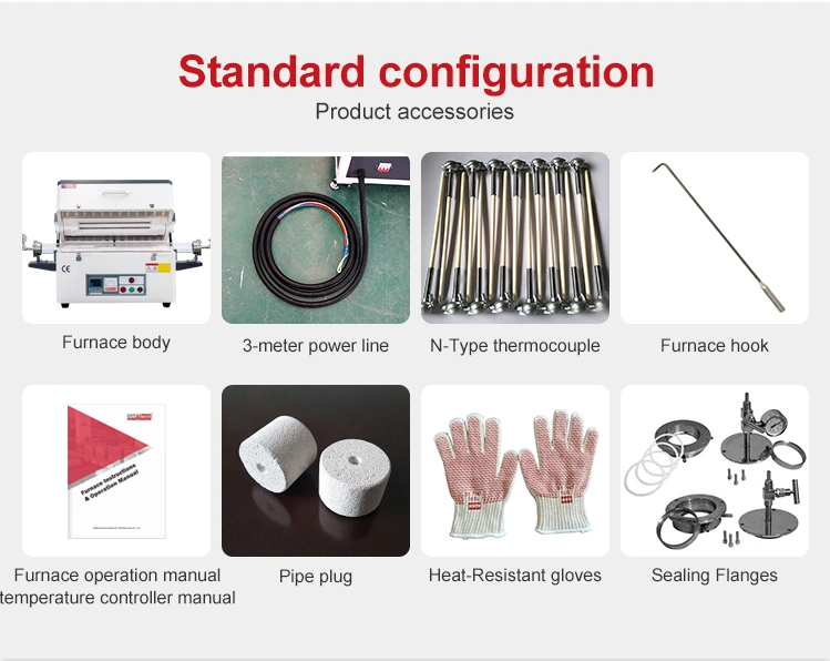 1200c Dual Heating Zone Quartz Tube Furnace Tubular Furnace Laboratory Rotary Ceramic Tube